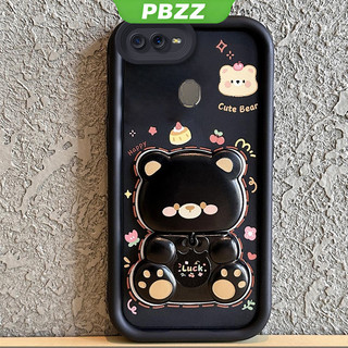 Ốp lưng cho oppo a5s oppo a12 oppo A7 oppo a3s oppo a12e F9 Vỏ điện thoại Vỏ mềm Vỏ silicon chống sốc thiết kế mới thẩm mỹ Gương xoay Gấu dễ thương có giá đỡ JTXXZJ01