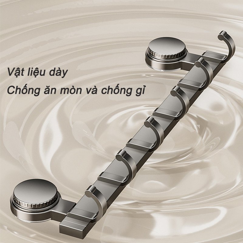 móc treo quần áo hút chân không không khoan không dính thép không gỉ phù hợp mọi bề mặt