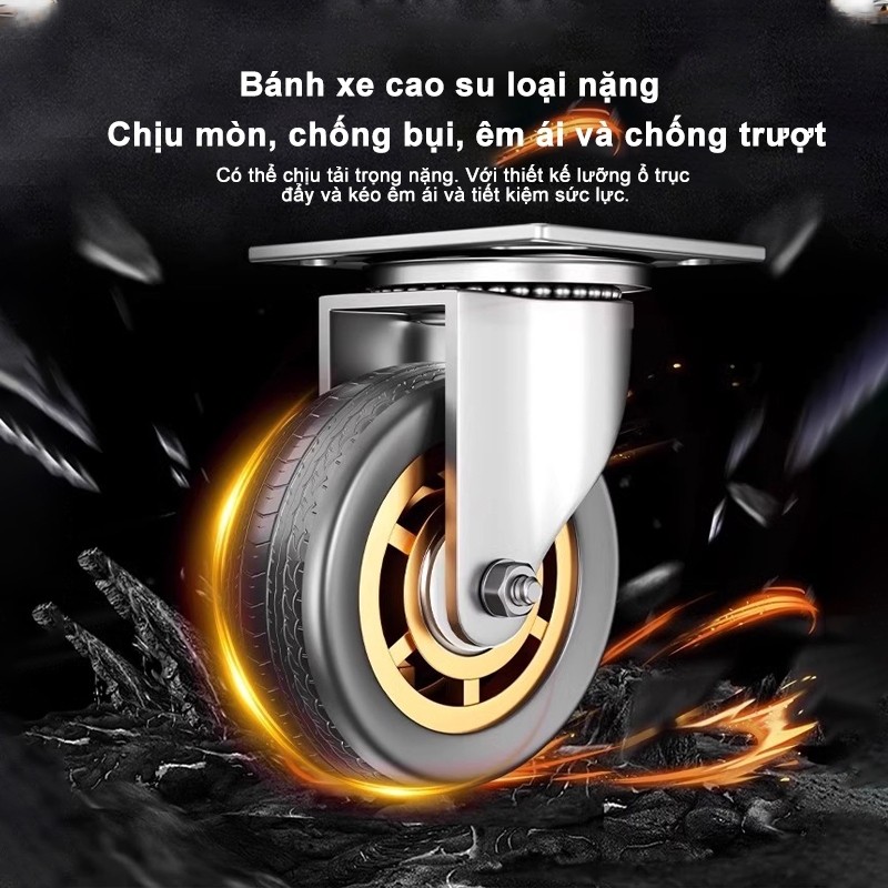 Xe đẩy hàng Xe Đẩy Gấp Gọn chống ồn siêu bền Tải trọng Lớn 150KG Tiện Lợi 4 bánh xe