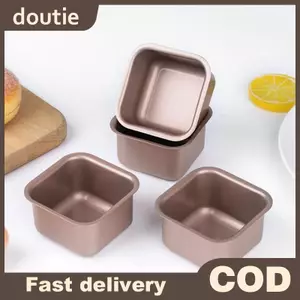 Doutie Bánh Mì Nướng Vuông Nhỏ Bánh Mì Chảo Nướng Bánh Thép Carbon Chống Dính Bánh Phô Mai Brownie Khuôn Nướng Bánh VN