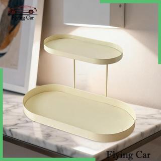 Trang Điểm Mỹ Phẩm Kệ Bảo Quản Sắt Da PU Vanity Khay Để Chải Vàng Phụ Kiện Phòng Tắm Bảo Quản