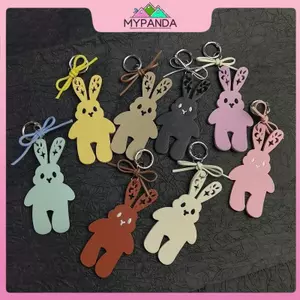 MYPANDA Da Thỏ Xe Móc Khóa Túi Mặt Dây Chuyền Handmade Charm Cá Tính Hợp Thời Trang Bé Gái Túi Quà Tặng Phụ Kiện.