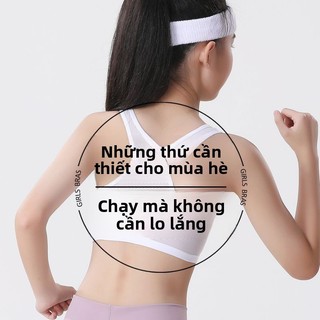 Áo lá thể thao bé gái - Áo bra học sinh mỏng nhẹ thoáng khí co giãn êm mặc mùa hè