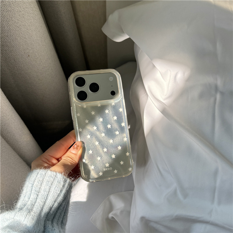 IPhone 17 Pro max 16 Pro max Cupcake có lá thiếc họa tiết ngôi sao TPU materia IMD xử lý Vỏ điện thoại