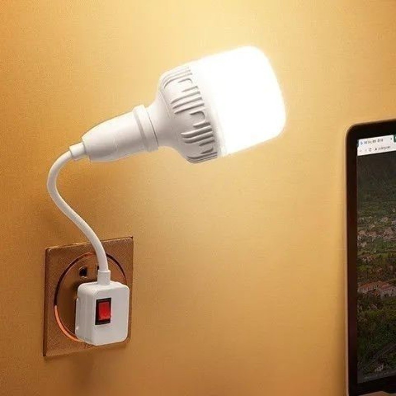 Bóng đèn LED siêu sáng, tiết kiệm năng lượng, đèn tường nhỏ cho phòng ngủ, kèm công tắc, ổ cắm Edison