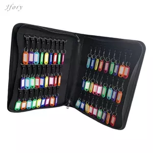 Jfory Hộp đựng chìa khóa di động Hộp đựng túi đựng hộp đựng có móc và thẻ Túi sắp xếp khóa kéo chống cháy cho văn phòng bán hàng tại nhà