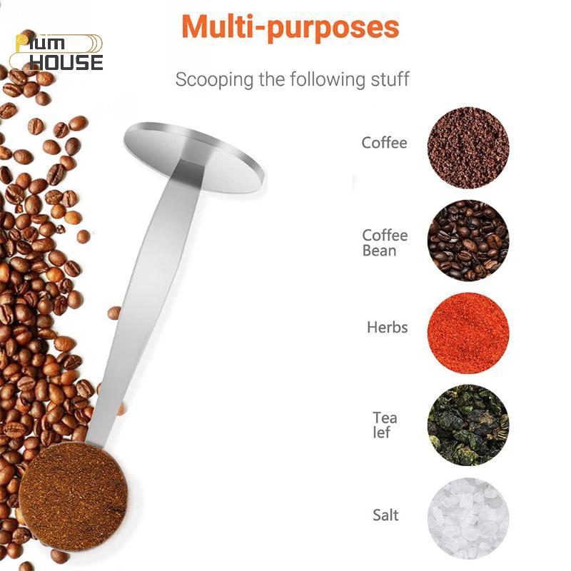 Muỗng Cà Phê Bằng Thép Không Gỉ 2 Trong 1 PlumHOUSE 15 / 20 / 30ml Tamping Thìa Cà Phê Đa Năng Kép Bột Búa Tamper Để Đo Và Tamping VN