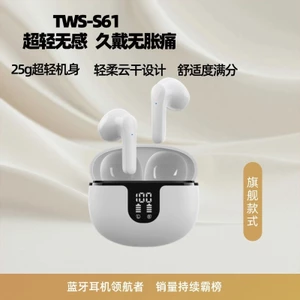 Tai nghe S61 Bluetooth 5.3 Dual Wowmark Call Khử tiếng ồn HD Màn hình kỹ thuật số Tai nghe không dây
