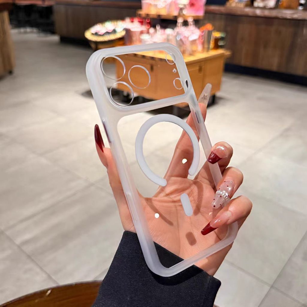 Nút khí / Ốp lưng cứng acrylic trong suốt tương thích cho iPhone 13 pro max 14 pro max 15 pro max 16 pro max 17pro max 17air ốp lưng