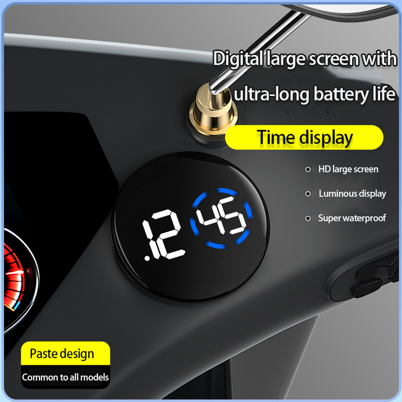 Dính trên đồng hồ cho bảng điều khiển ô tô LED Hẹn giờ nhà bếp kỹ thuật số Dính chống nước trên hẹn giờ lái xe tự động