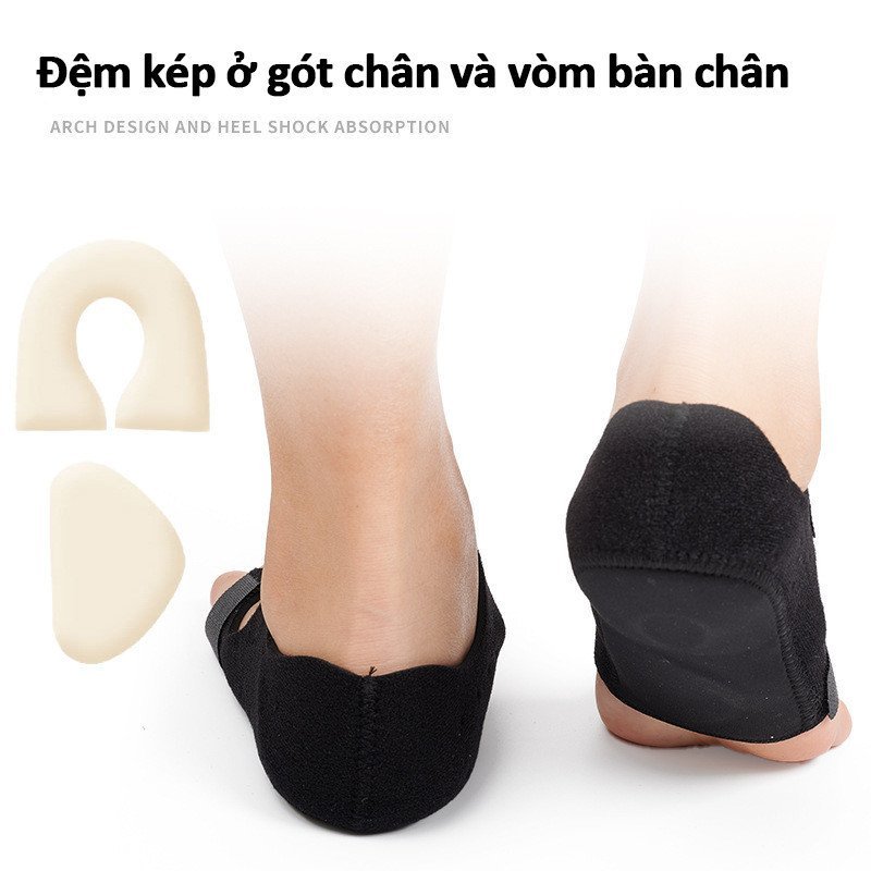 miếng đệm bảo vệ gót chân vải thân thiện da thoáng khí gel dày hấp thụ va đập điều chỉnh giảm đau