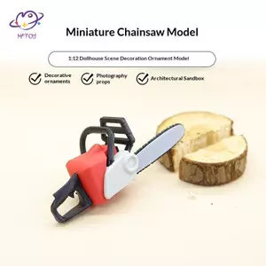 HFTOY 1 Chiếc Đồ Nội Thất Mini Búp Bê Chơi Đồ Chơi Gia Đình Tỉ Lệ 1 / 12 Nhà Búp Bê Cưa Xích Logging Gỗ Cưa Mô Hình DIY Trang Trí Cảnh ~