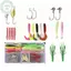PUSKY Mồi Câu Cá Mềm & Cứng, Bộ Bánh Răng Lớp Jig Thía Cho Bass Pike - Phụ Kiện Có Hộp