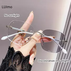 Kính Mát Photochromic Không Vành Cho Nam Nữ, Chống Tia UV, Thích Hợp Đi Dạo Phố