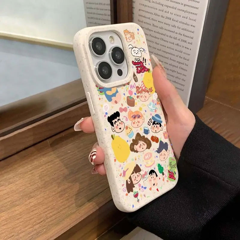 Ốp Shin-chan Màu Sắc Sáng Tạo Cho iPhone 11-17 Pro Max