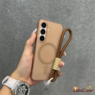 Ốp lưng cứng mờ từ tính Ice Mist có dây đeo cổ tay cho Meizu 22 21 20 21 Pro 20 Pro Vỏ sạc không dây Vỏ mỏng chống sốc đầy màu sắc đơn giản