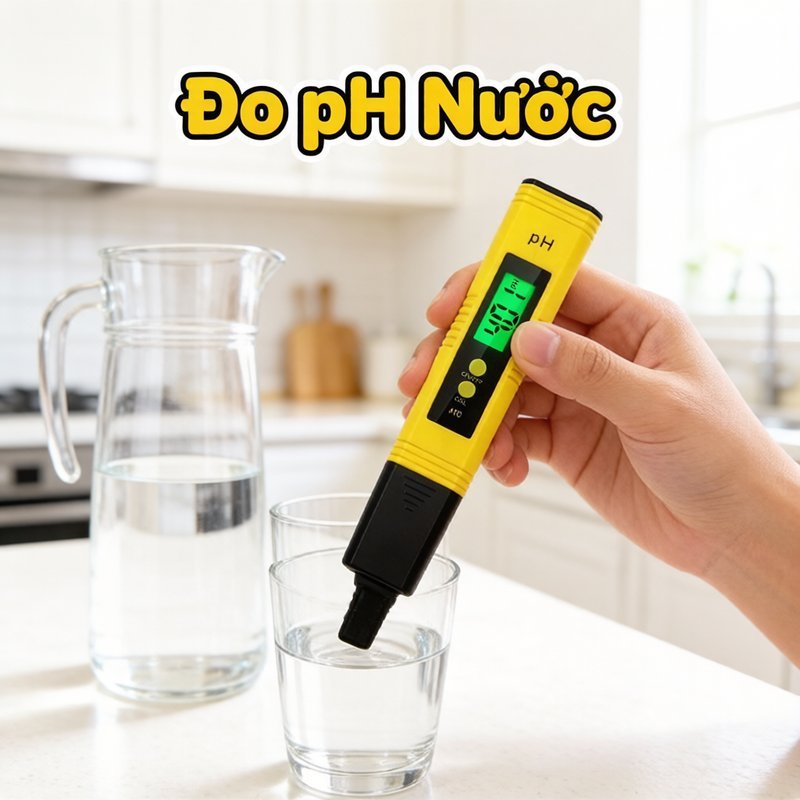 Bút đo pH Máy đo pH nước màn hình LED sáng đo chính xác bù nhiệt độ tự động dùng cho bể cá đầu dò