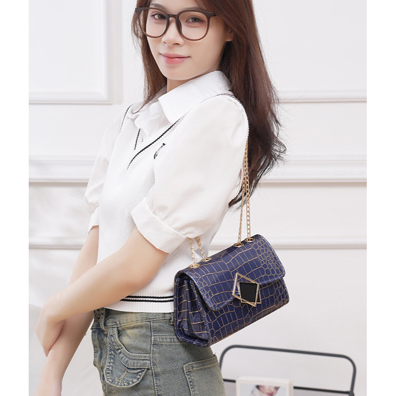 Túi đeo vai đa năng PU dập nổi thời trang mới dành cho nữ