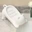 Hộp xà phòng hoạt hình COSCOVED, Đĩa xà phòng nhựa tự thoát hình mèo, Đĩa thoát nước xà phòng trắng dễ thương sáng tạo đa chức năng Hộ gia đình