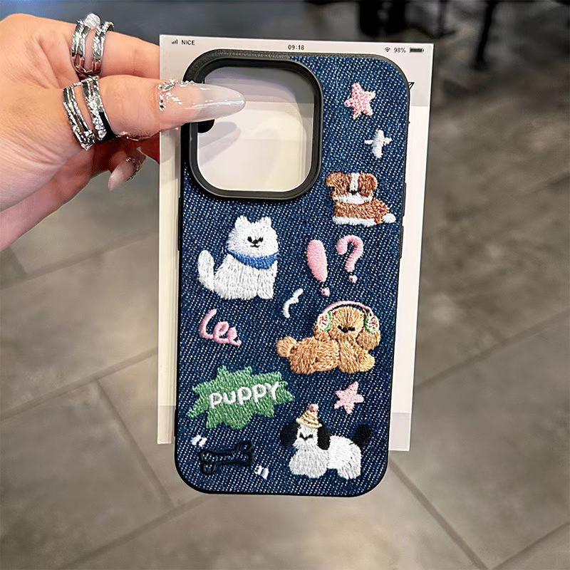 ốp đôi ốp điện thoại Cho IPhone 17 13 11 14 12 15 16 Pro Max  XR X XS Max 11 7 15 13 8 Plus Cô gái và con gấu Chống Sốc_