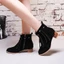 VNMZGG34-39 Kích Thước Lớn Retro Đinh Tán Tua Rua Mờ Da Lộn Gót Thấp Mũi Tròn Tây Martin Giày Ngắn Bên Dây Kéo Giày Bốt Khỏa Thân