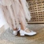 VNMZGG34-39 Kích Thước Lớn Nơ Ngọc Trai Trang Trí Hình Chữ T Khóa Dây Đeo Ngón Chân Vuông Ngọt Ngào Ballet Mary Jane Giày