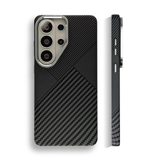 Ốp điện thoại di động từ tính bằng sợi Carbon đầy màu sắc sang trọng Samsung S26 S25 S24 S23 Ultra cho Mg Vỏ bảo vệ mài mòn từ tính