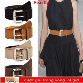 Thắt lưng da lộn Feastly - Thiết kế sang trọng khóa chốt, rộng 4,8cm, phù hợp làm quà tặng cho doanh nhân