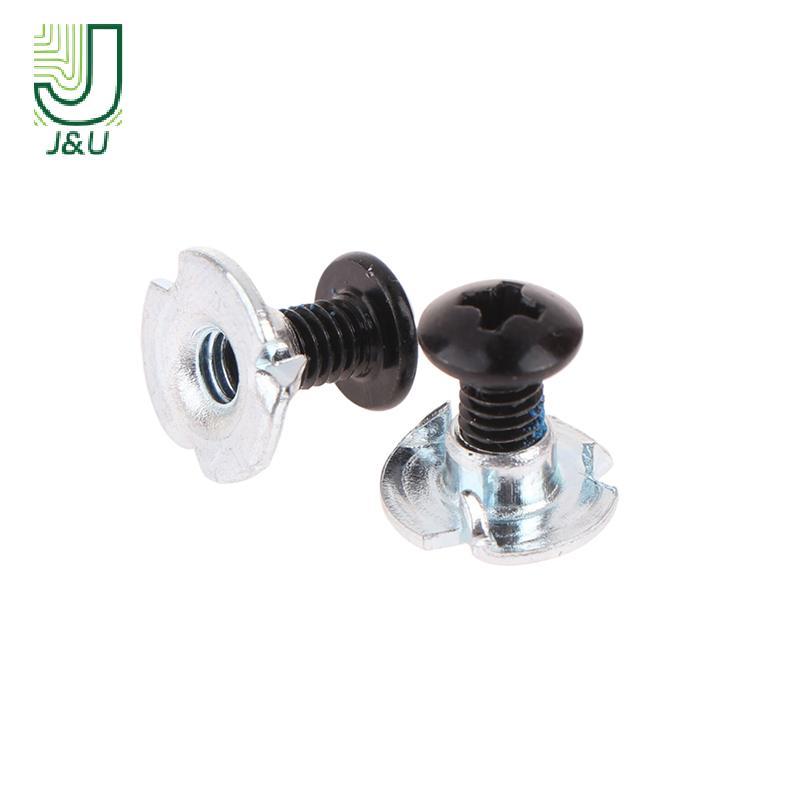 [J & U-T] 10 Cặp Giày Trượt Ván Vít Nội Tuyến Con Lăn Trượt Thay Thế Sửa Chữa Gắn Vít Đai Ốc Bu Lông Phần Con Lăn Giày Trượt Phụ Kiện