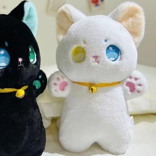Đồ chơi nhồi bông mèo trắng đen - Động vật nhồi bông mềm 25cm dành cho trẻ em Quà tặng