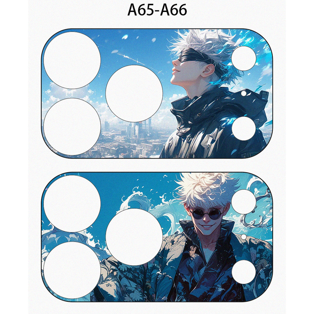 [2 chiếc] Dành cho iPhone 17 Pro / 17 Pro Max Jujutsu Kaisen Gojo Satoru Phim dán giấy máy ảnh mờ mềm / Bảo vệ camera chống trầy xước