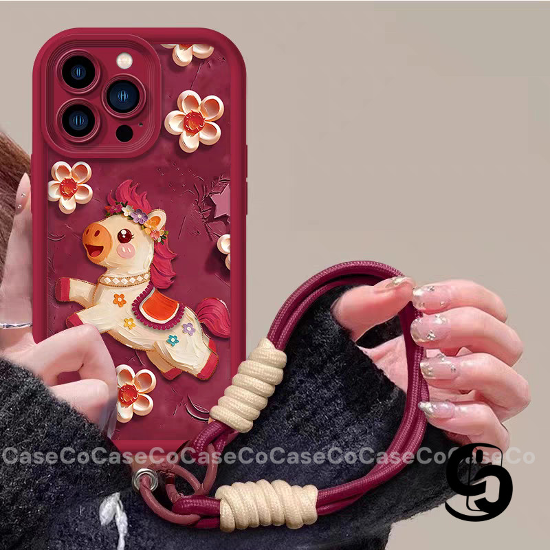 Ốp Lưng Cho Redmi 13X 14C 12C 10C 13C 9C 13 9A 9T 10A 12 Note 8 11 12 10 9 14 13 Pro Bìa Mềm Hoa Ngựa Năm Mới