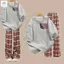 Bộ quần ống rộng caro đỏ+ áo phông form rộng chữ happy day xắn đáng yêu-quanao94