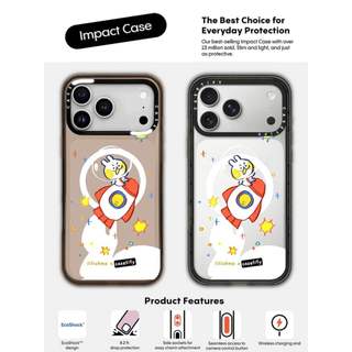 CASECASE X Rushing into space Case Black Edge & Brown Clear Hard Từ Hút Tác Động Dành Cho Apple IPhone 12 13 14 15 16 17 Pro Max Air Plus