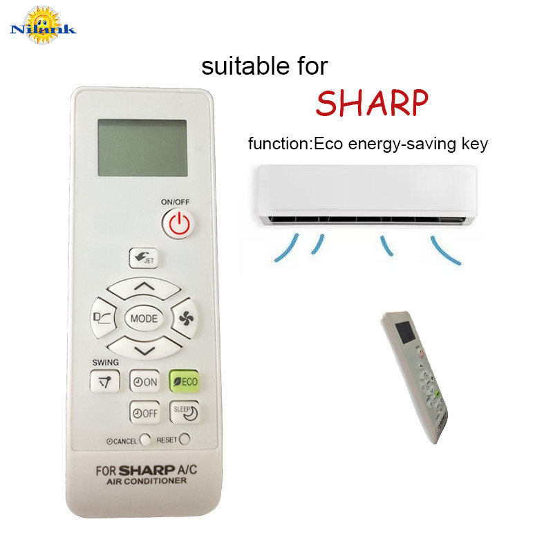 Nilank Remote Điều khiển điều hòa máy lạnh for SHARP Khóa tiết kiệm năng lượng ECO