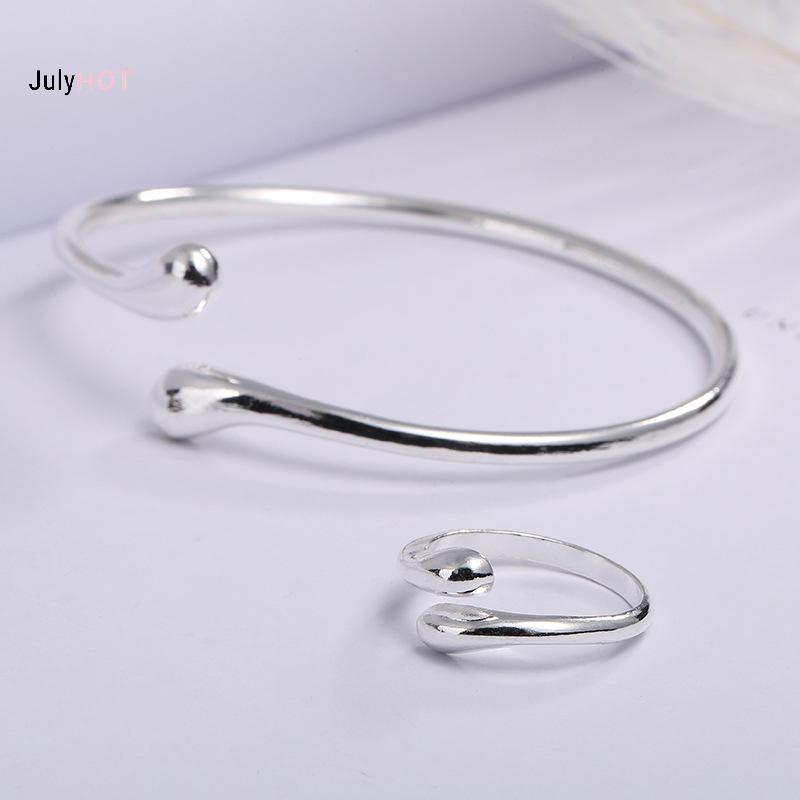 4 Bộ Trang Sức Giọt Nước Phù Hợp Cho Tiệc Cưới - Combo Nhẫn, Vòng Tay và Bông Tai Dành cho Nữ