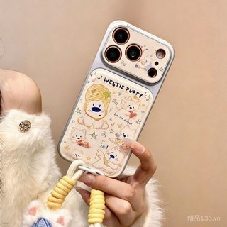 Thích hợp cho iPhone17pro Ốp điện thoại Dây buộc chó sang trọng 16PROMAX15 / 14Plus13 12 xr 11xsmax Nữ se 4