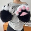 NORDICLIFE 1 Găng Tay Cosplay Mèo, Găng Tay Móng Vuốt Mèo Dày Sang Trọng, Hoạt Hình Động Vật Squeaking Cosplay Găng Tay Đạo Cụ