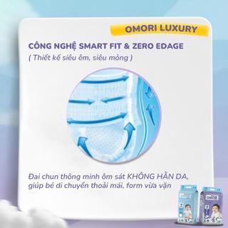 Combo 5 Bịch Tã/Bỉm Dán, Quần Omori Luxury Mỏng Nhẹ Siêu Thấm Hút Chất Liệu An Toàn Cho Bé Từ 6-20kg