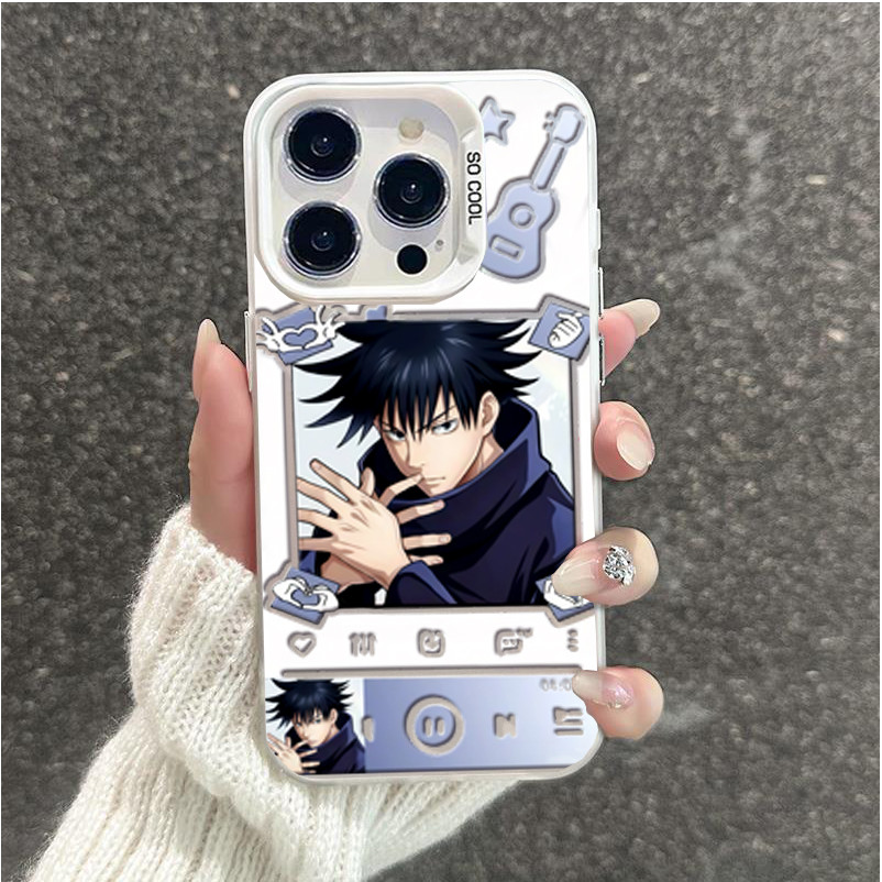 Ốp Lưng Điện Thoại iPhone 14 Plus 13 12 Pro Max Mini Shell Matte Anime Jujutsu Kaisen Cứng Laser IMD