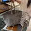 Túi tote vải PYCOU, Túi chấm bi in chấm bi in sọc, Chất liệu vải tote thời trang Kiểm tra in công suất lớn Tote sức chứa lớn Phong cách trẻ trung