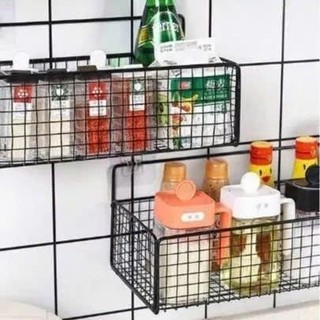 [COMBO 2 CHIẾC] Kệ Sắt Dán Tường Đựng Gia Vị & Đồ Dùng Nhà Tắm – Sơn Tĩnh Điện, Không Khoan Tường