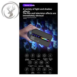 2025 RGB LED Camera Điện Thoại Video Fill Light Full Color Sạc Có Thể Điều Chỉnh Độ Sáng Sống Vlog Chụp Ảnh Ảnh Studio Đèn