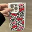 Báo in Cherry cho 17 16pro trường hợp điện thoại iPhone 15 tốt lỗ gạo nếp trường hợp 14 13pro11 mềm trường hợp