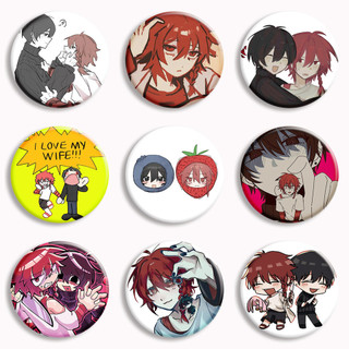 Zeno Remake Anime Soft Button Pin Maeno Aki and Tsugino Haru Fan Art Brooch Badge Bag Decor Accessories Fans Gamer C