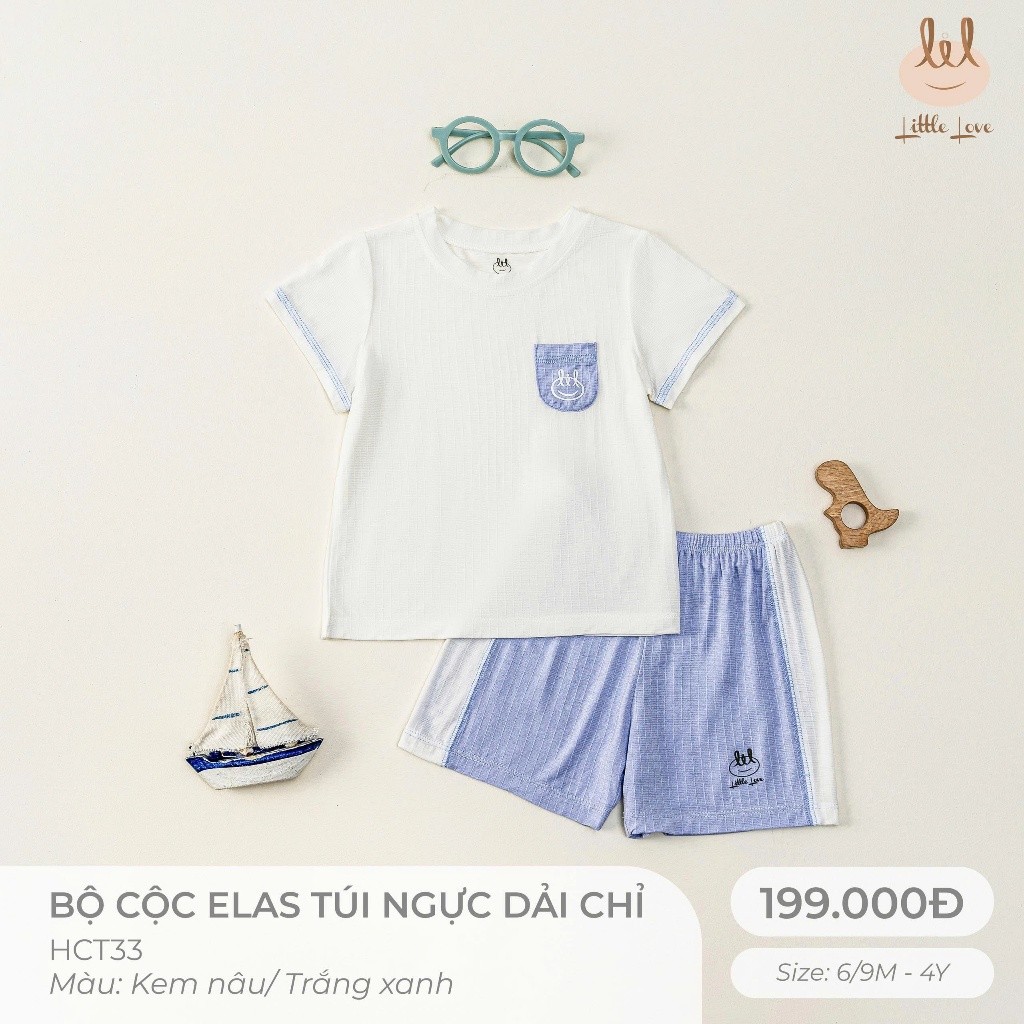 BỘ CỘC VẢI MODAL TÚI NGỰC DÀI CHỈ [ SIÊU MỀM, MÁT, MỊN CO DÃN VÀ THẤM HÚT ] SZ 6M -4Y (HCT33)