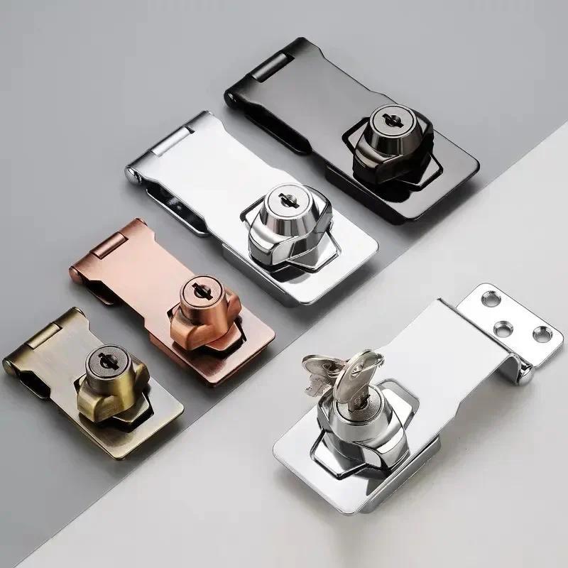 Hasp Heavy Duty Locking Hasp Staple Có Chìa Khóa Ổ Khóa Tủ Nhà Để Xe Tủ Văn Phòng Khóa An Ninh Phần Cứng