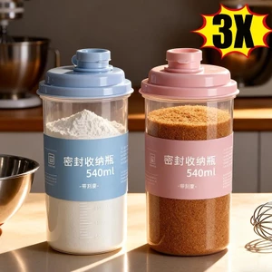 3 Chai Bảo Quản Cân Trong Suốt - Bình Đựng Thực Phẩm Du Lịch - Chống Rò Rỉ / Tái Sử Dụng - Phụ Kiện Đồ Uống Tiệc Nhà Hàng