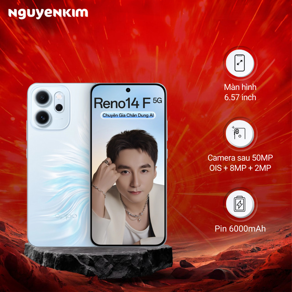 Điện thoại OPPO Reno14 F 5G 8GB/256GB (CPH2743) Xanh dương | Shopee ...
