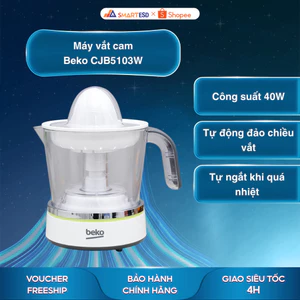 Máy vắt cam Beko CJB5103W - 2 đầu vắt - Công suất 40W - Bảo hành chính hãng 12 tháng